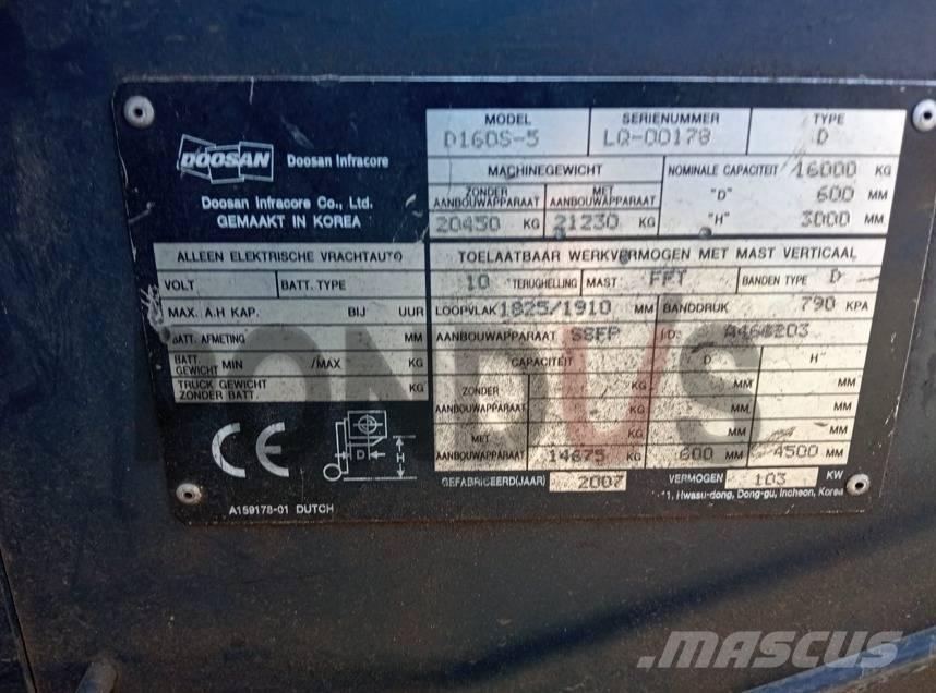 Doosan D160S-5 Diesel Trucker