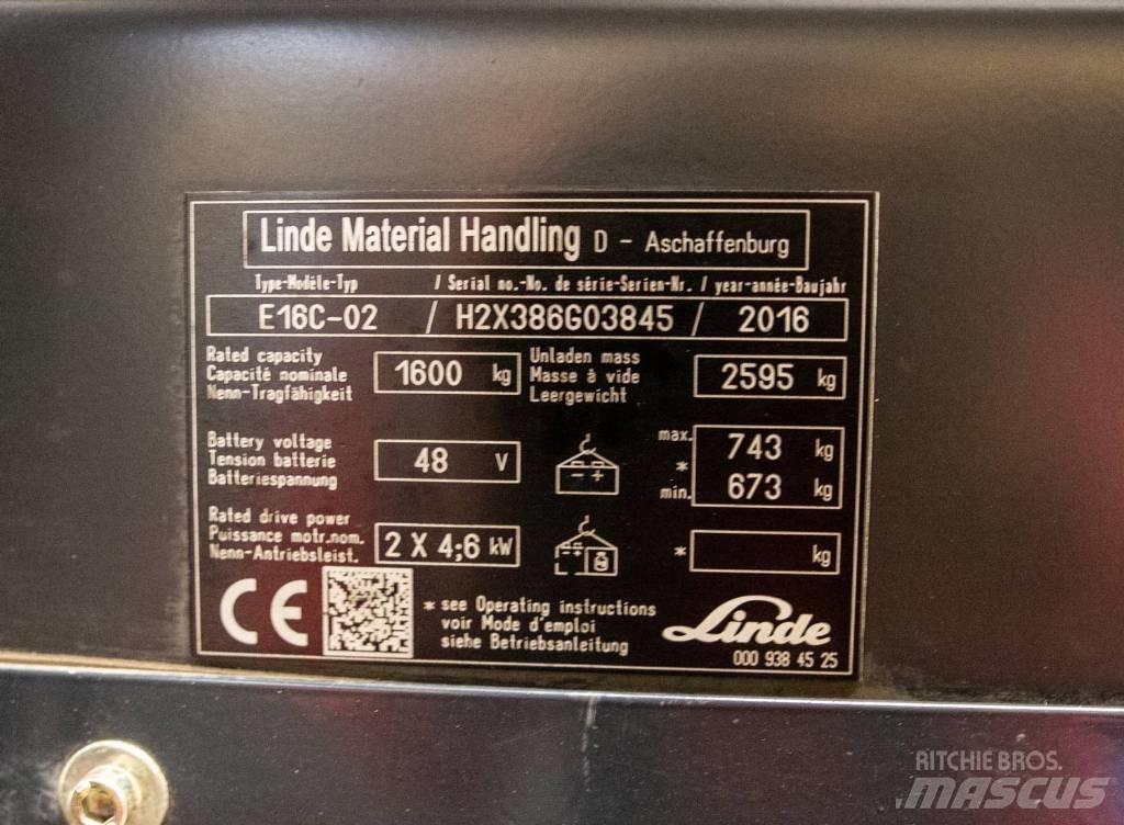 Linde E 16 C-02 Elektriske trucker