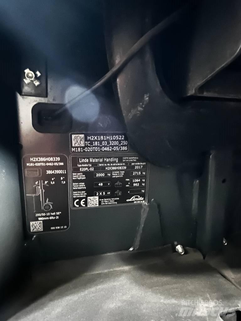 Linde E20PL/386-02 Elektriske trucker