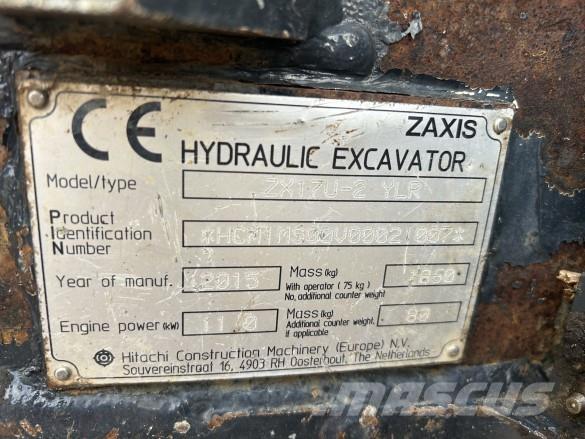 Hitachi ZX 17U-2 Anlegg - Annet