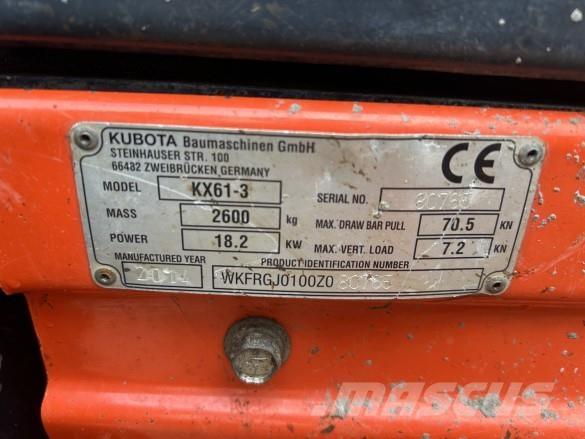 Kubota KX61-3 Anlegg - Annet