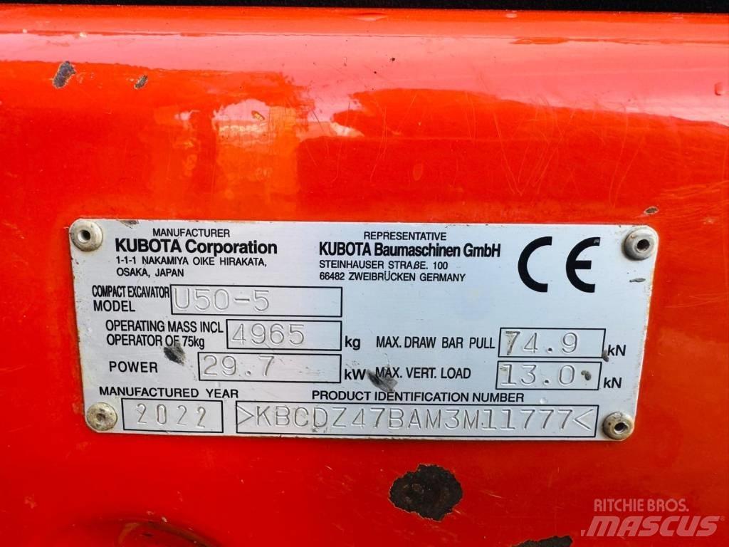 Kubota U50-5 Minigravere <7t