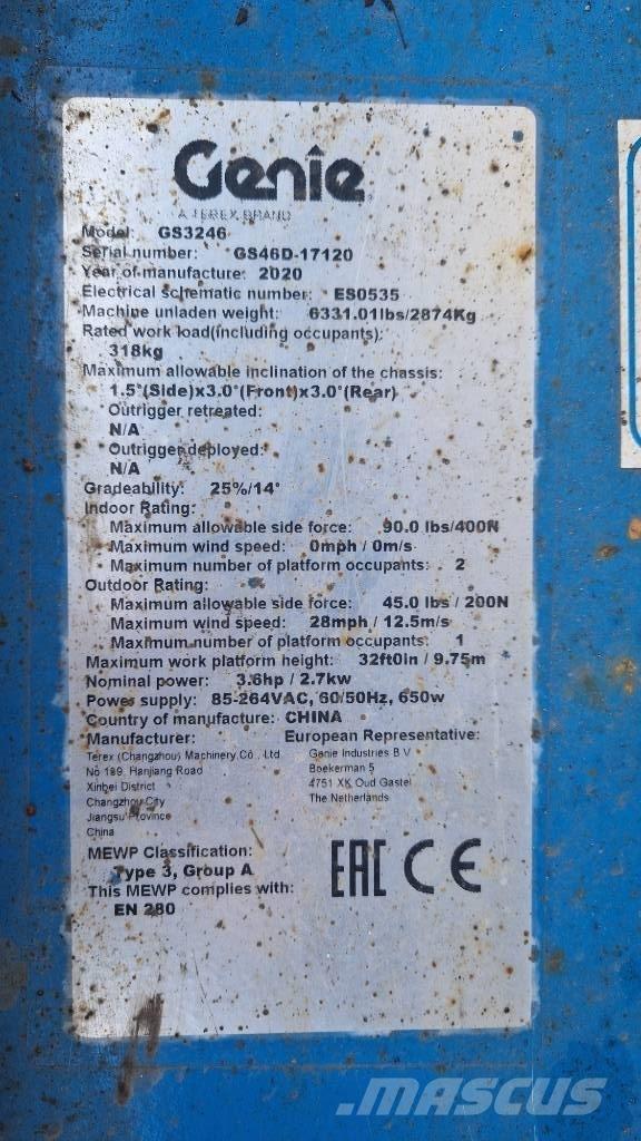 Genie GS 3246 Sakselifter