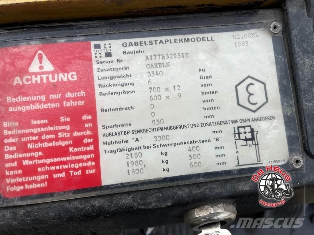 Hyster H2.00XL Gaffeltrucker - Annet