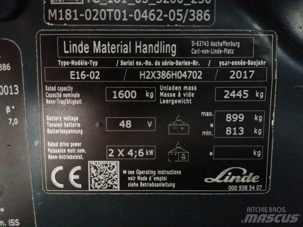 Linde E16-02 Elektriske trucker