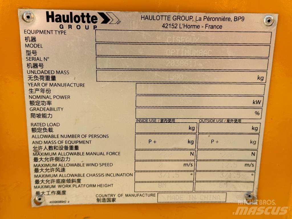Haulotte OPTIMUM 8 Sakselifter