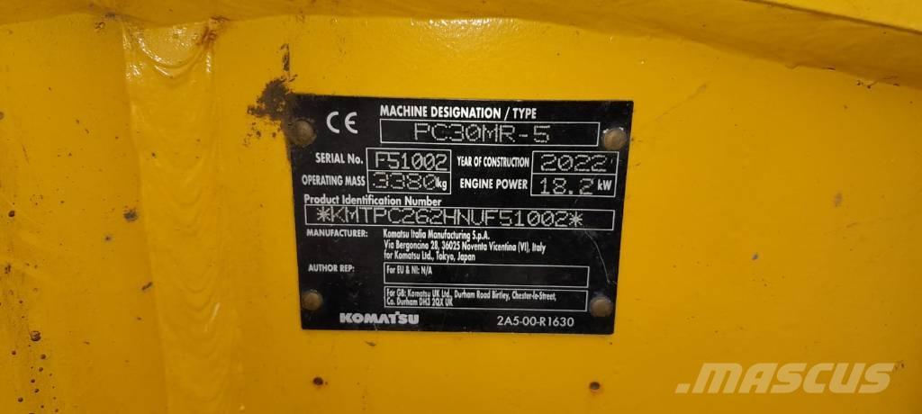Komatsu PC30MR-5 Minigravere <7t