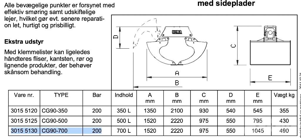 Hema HU90-700 Annet lastetilbehør