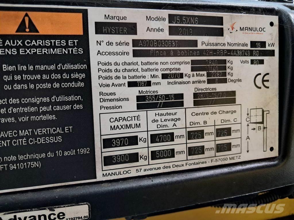 Hyster J5.5XN6 Elektriske trucker