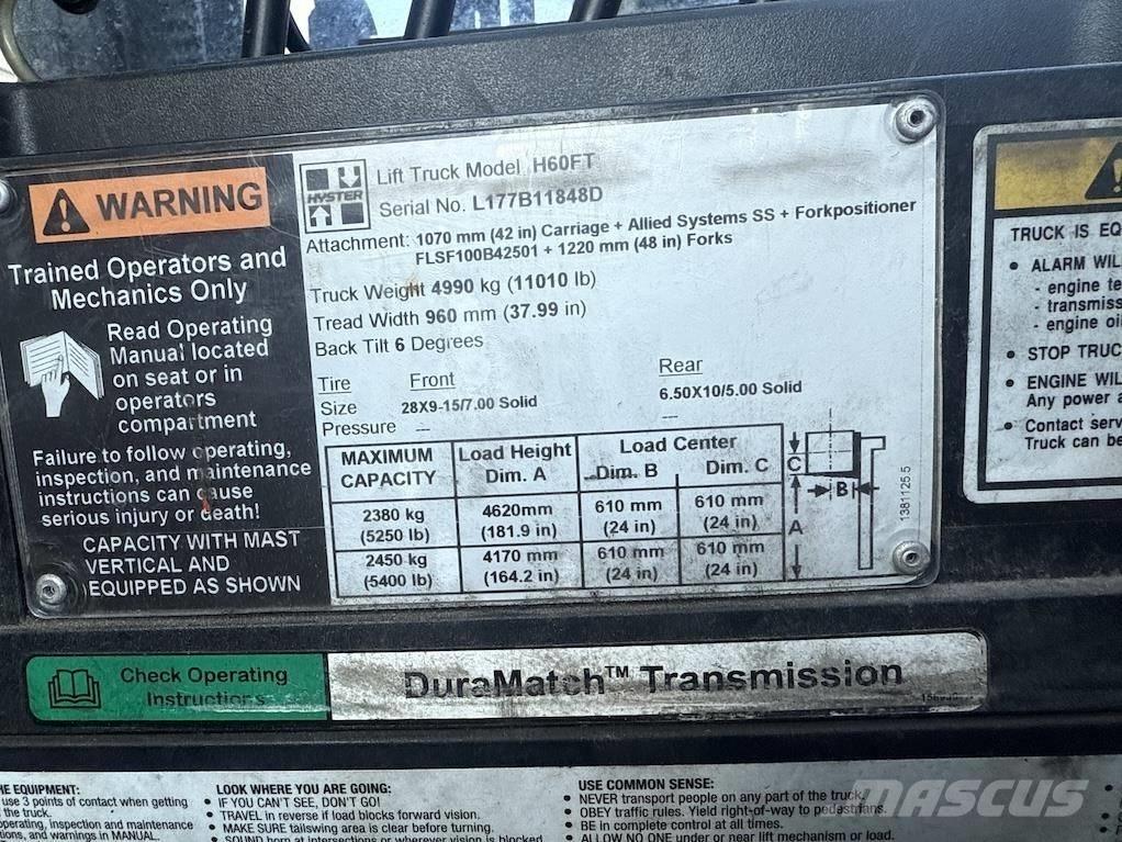 Hyster H 60 FT Gaffeltrucker - Annet