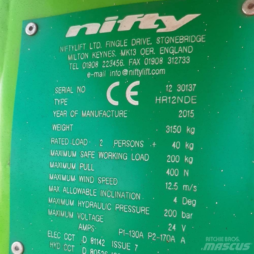 Niftylift HR 12 Leddede bomlifter