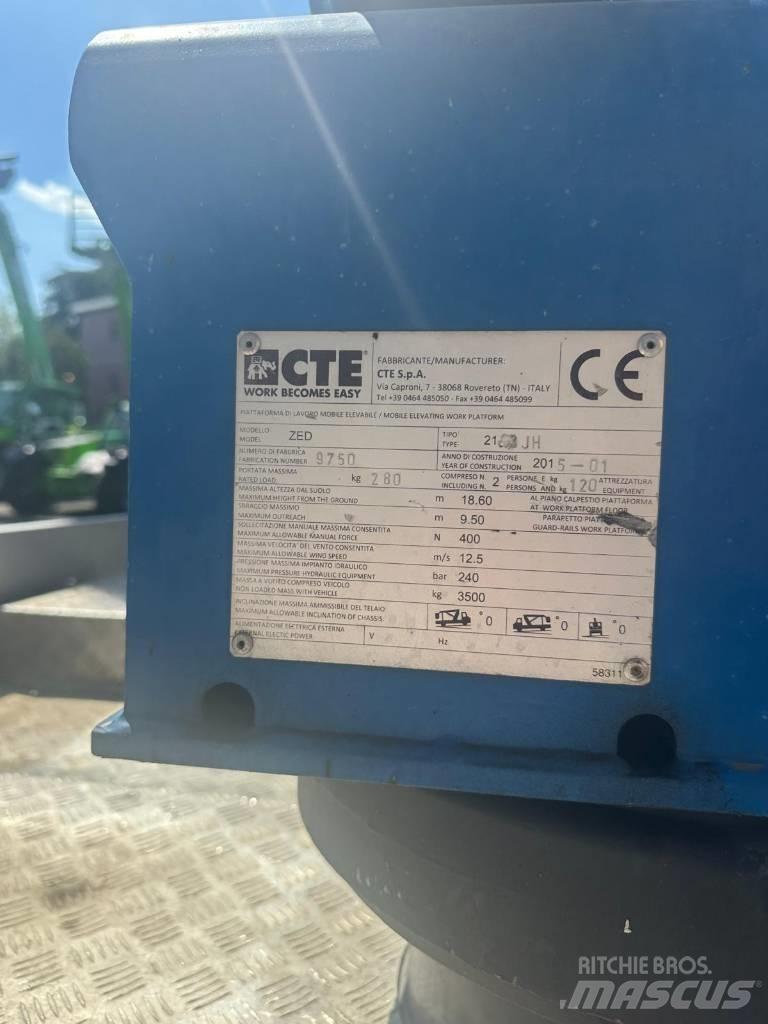 CTE ZED 21.2 JH Bilmontert lift