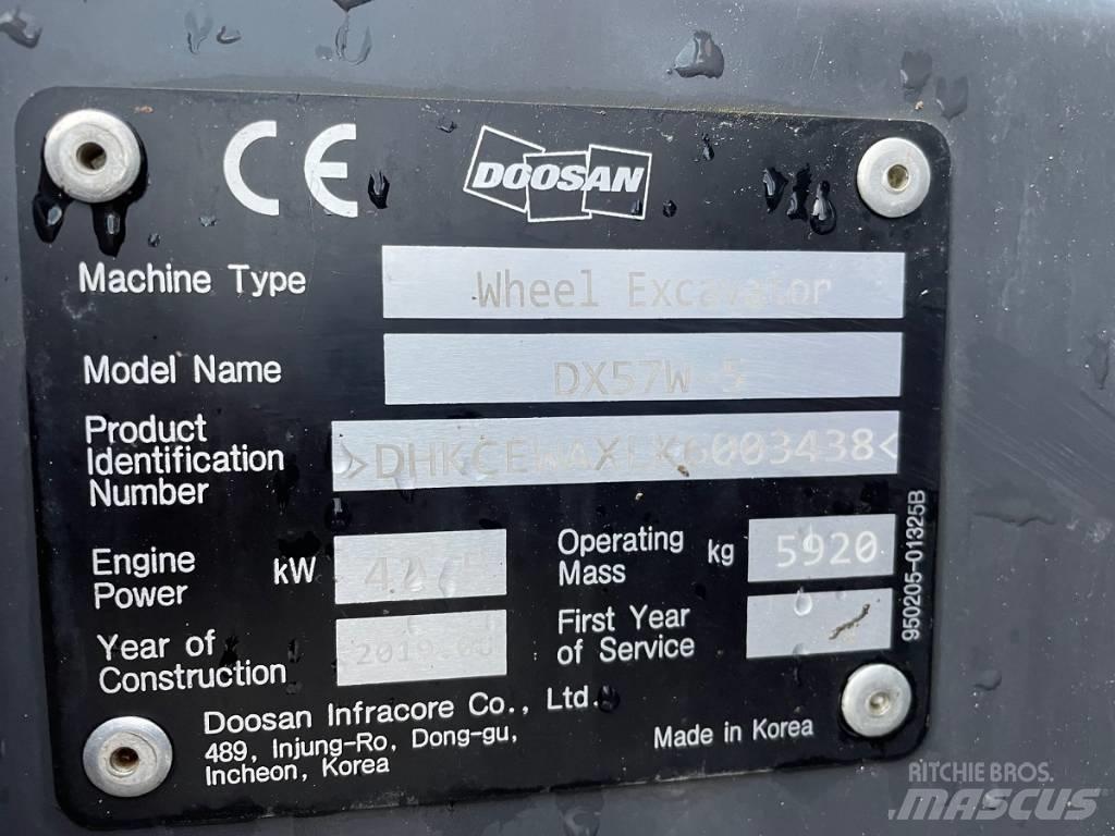 Doosan DX 57 W-5 Hjulgravere