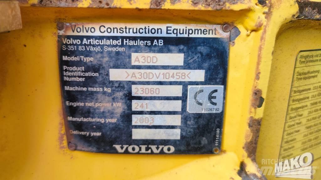 Volvo A 30 D Rammestyrte Dumpere
