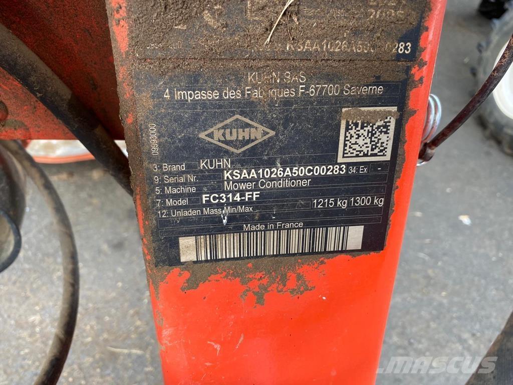 Kuhn FC 314 FF Faste og slepe klippere