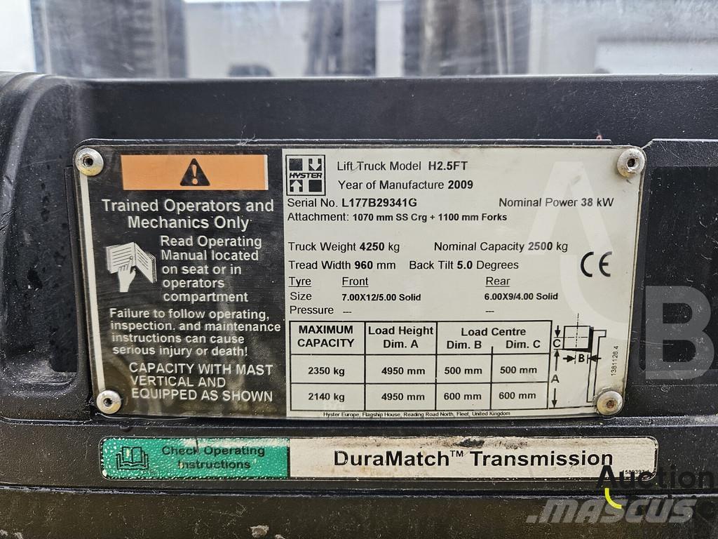 Hyster H2.5 FT Propan trucker