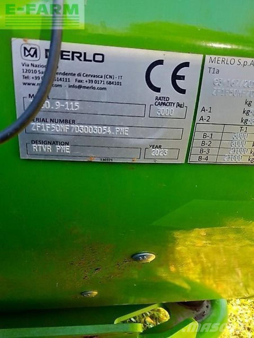 Merlo tf 30.9-115 Teleskoplastere for Landbruk