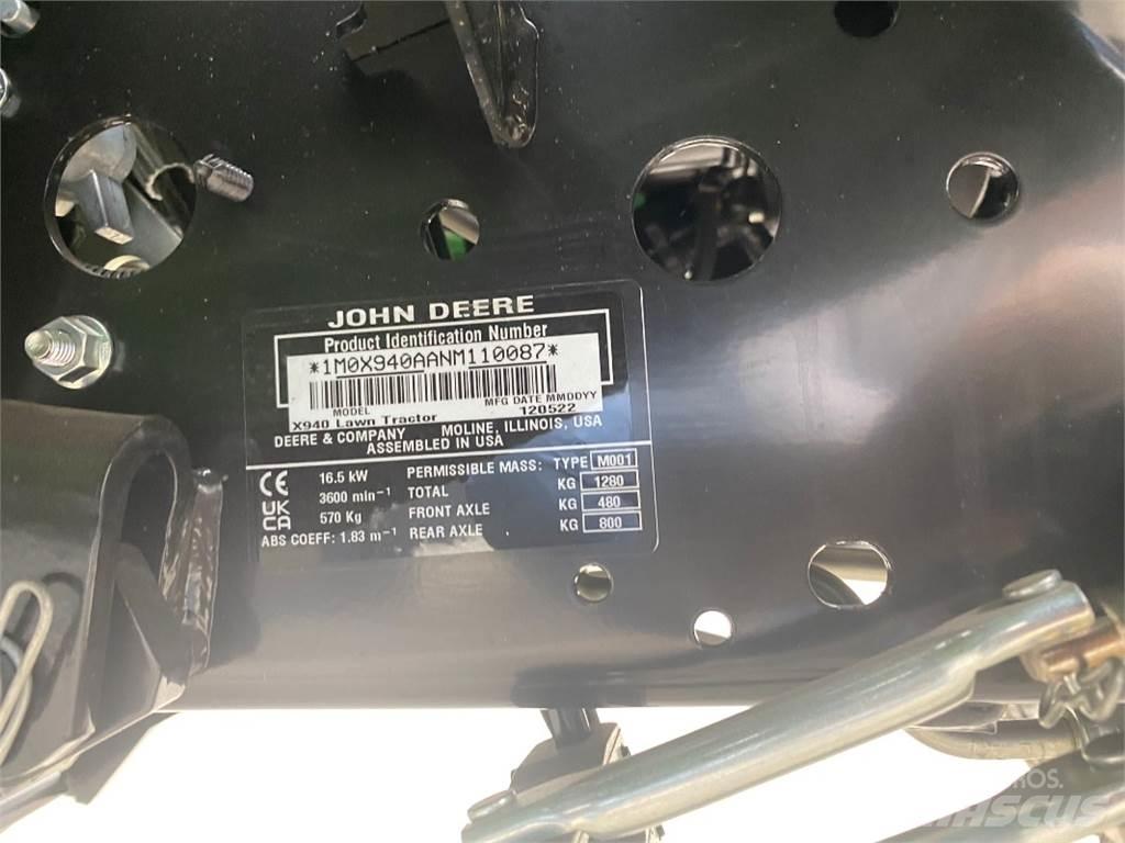 John Deere X940 Slåmaskiner
