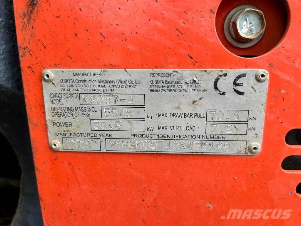 Kubota KX 057-4 Minigravere <7t