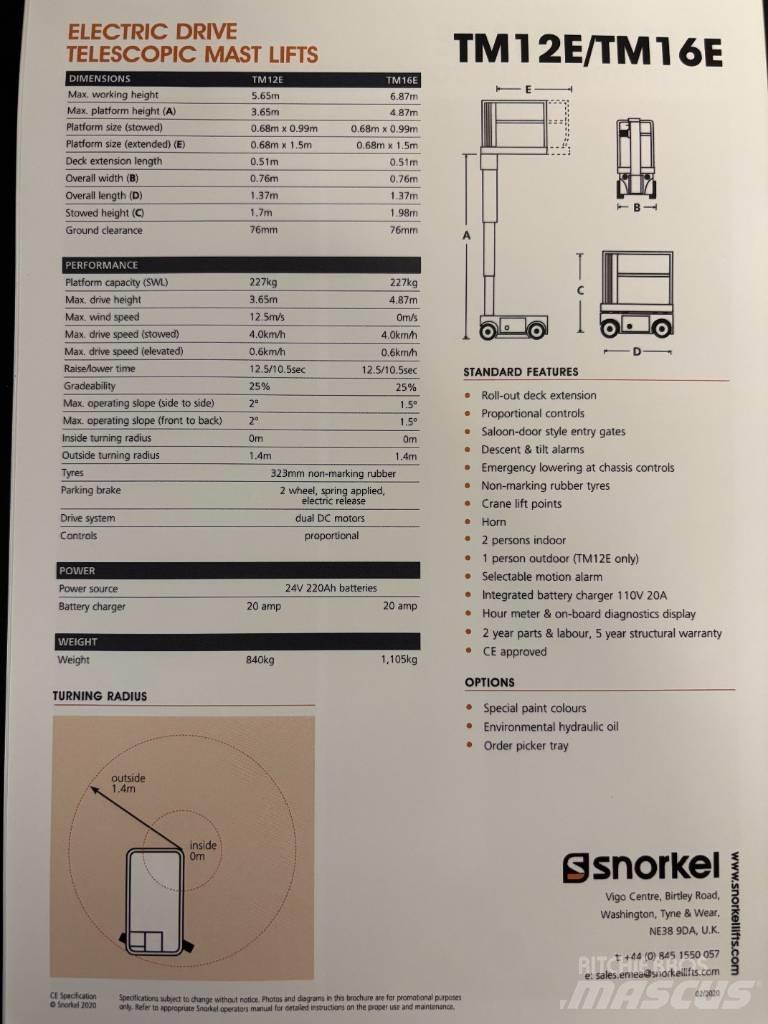 Snorkel TM 16 Personløftere