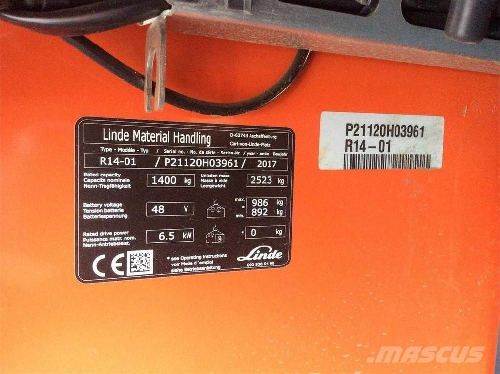 Linde R14 Skyvemasttruck