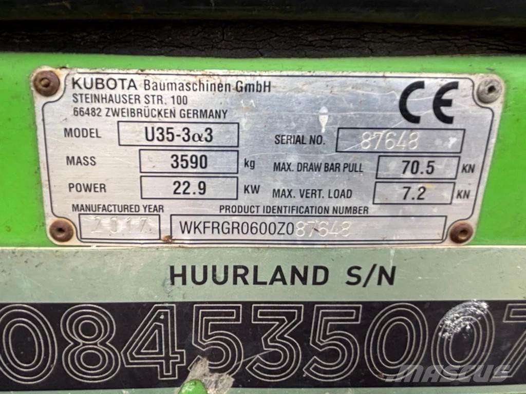 Kubota U35-3 Minigravere <7t