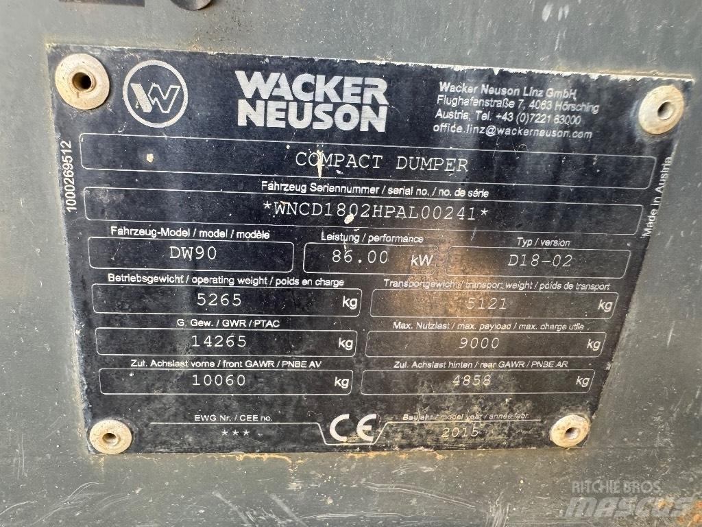 Wacker Neuson DW 90 Mini dumpere