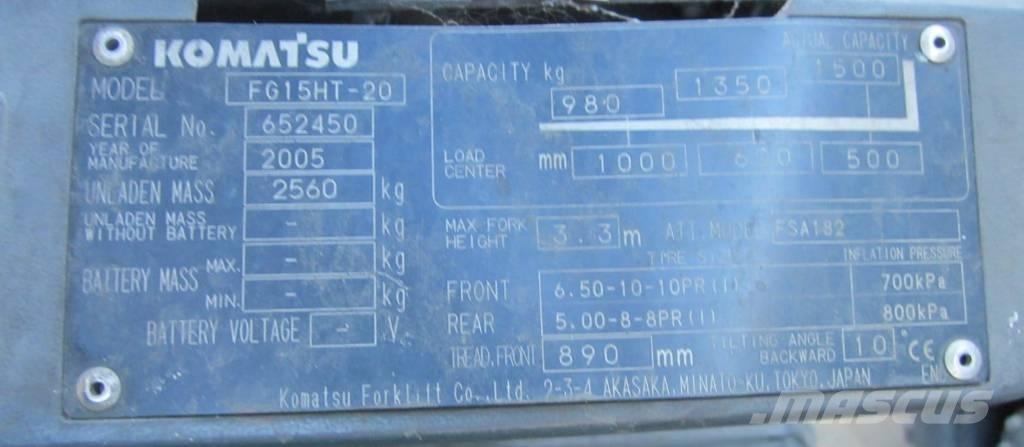 Komatsu FG 15 HT-20 Propan trucker