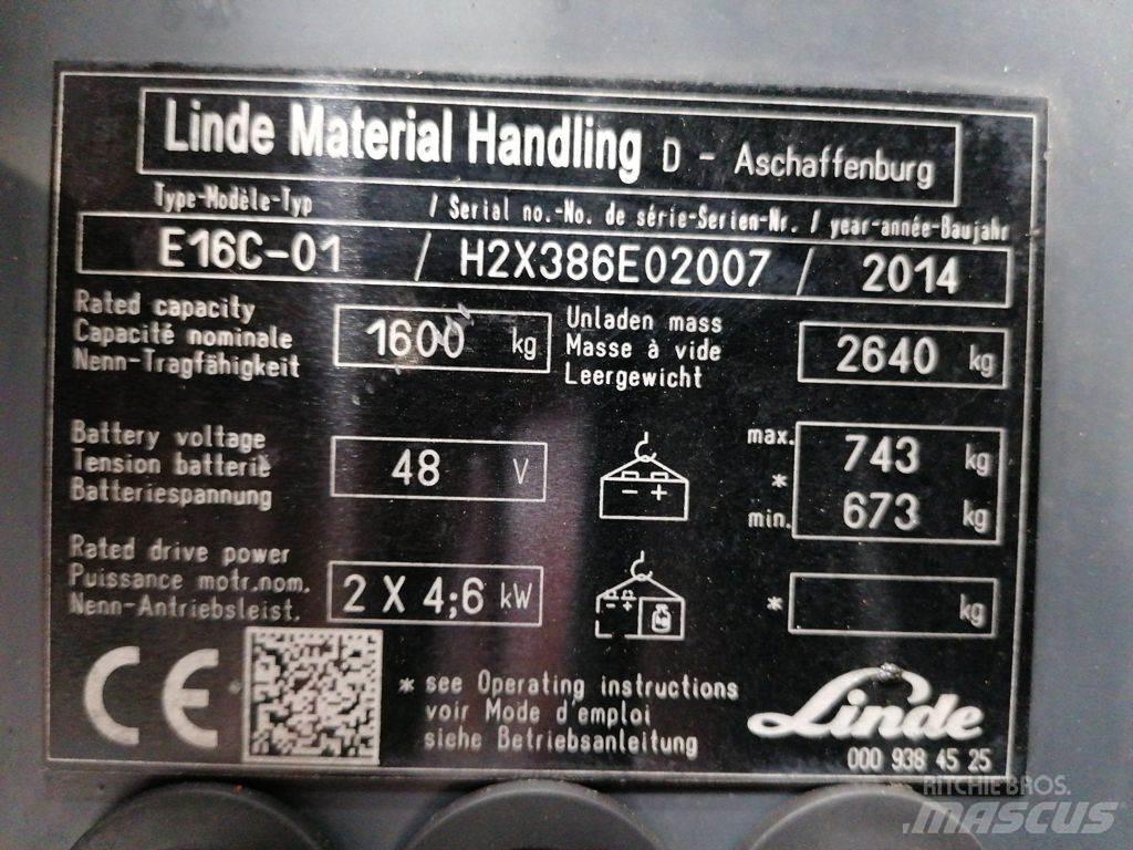 Linde E16C-01 Elektriske trucker