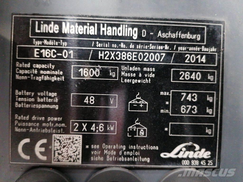 Linde E16C-01 Elektriske trucker