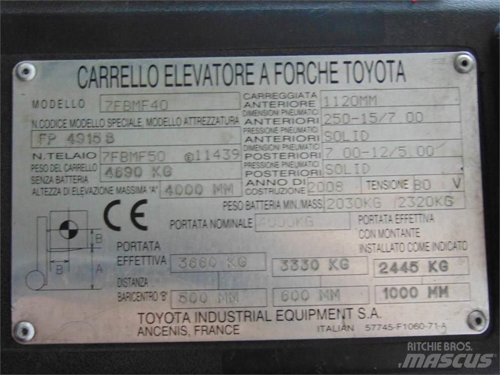 Toyota 7FBMF40 Elektriske trucker