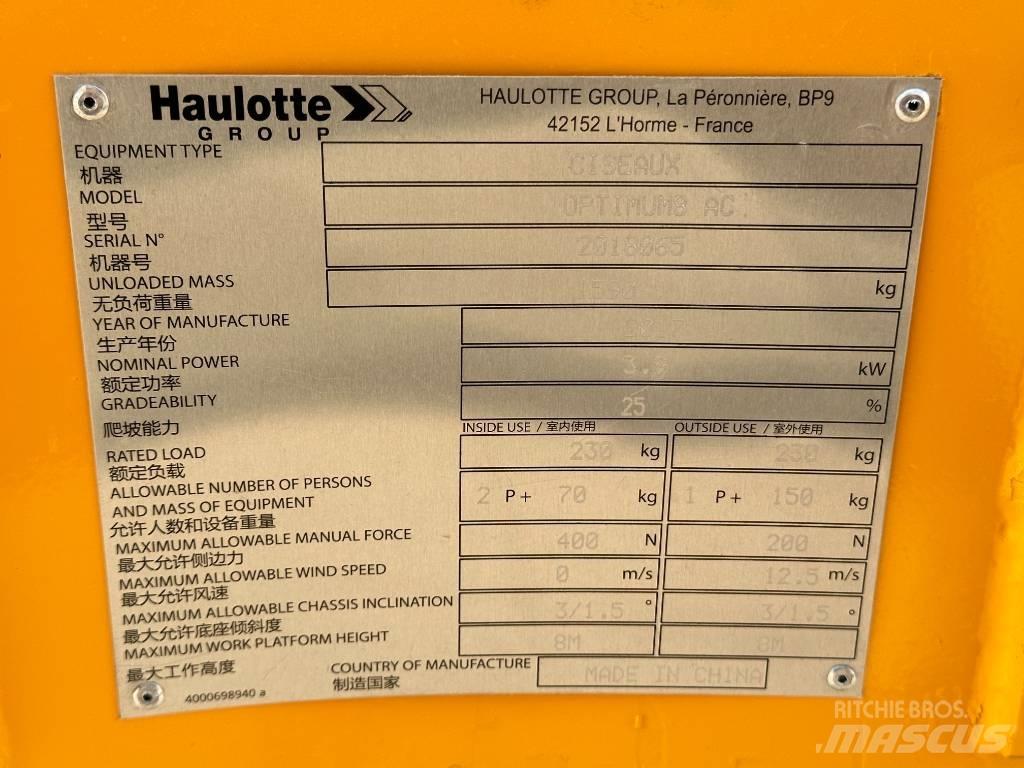 Haulotte OPTIMUM 8 Sakselifter
