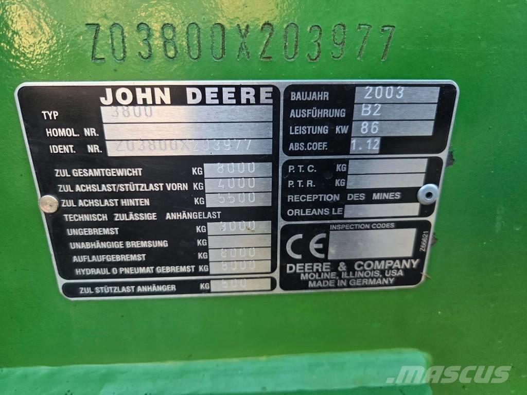 John Deere 3800 Teleskoplastere for Landbruk