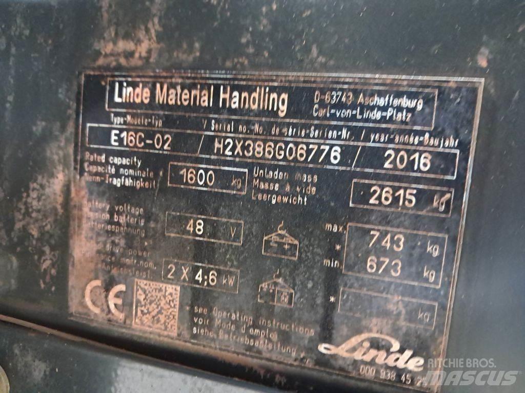 Linde E16C-02 Elektriske trucker
