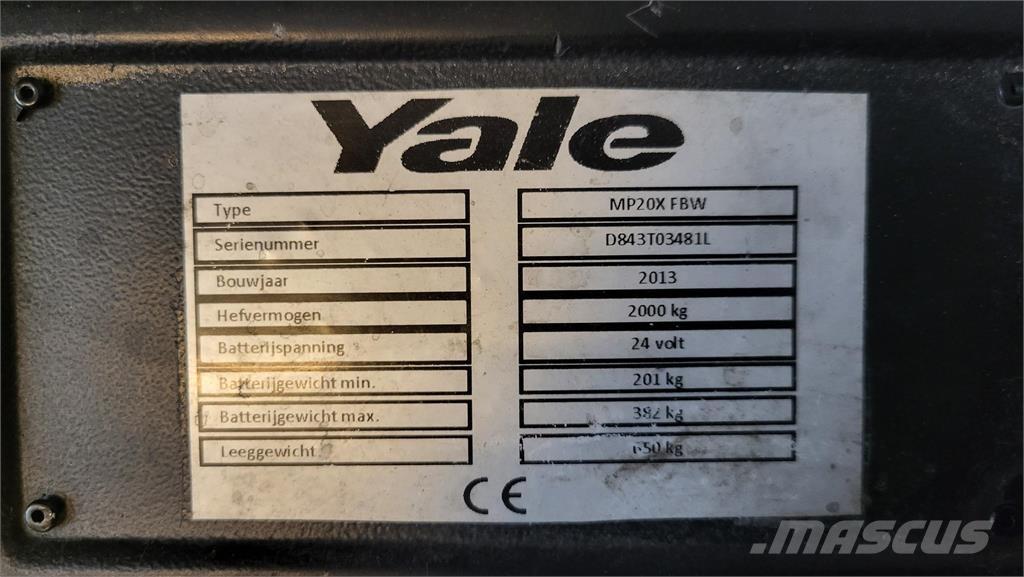 Yale MP20X 2013 Ledestablere