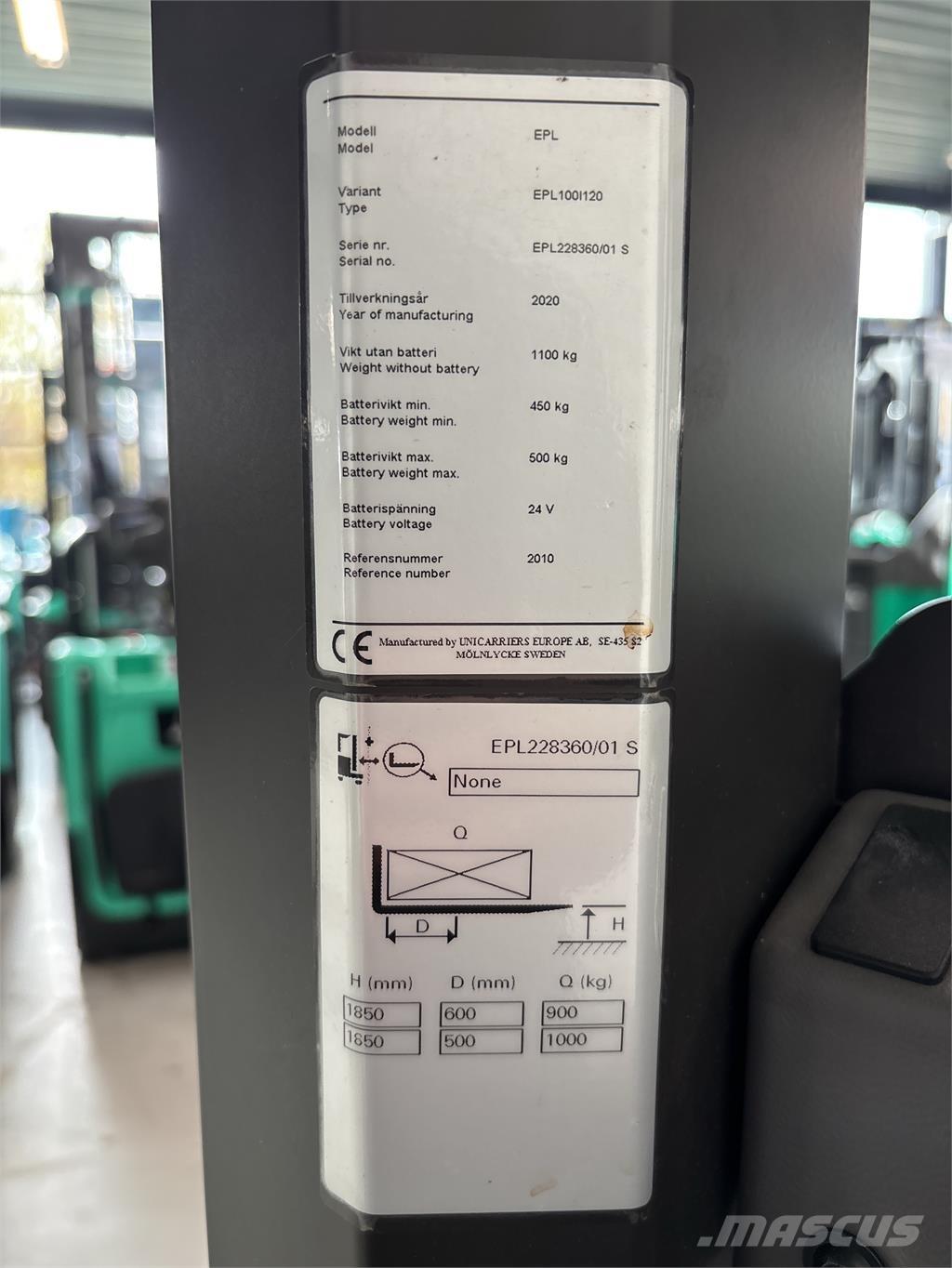 UniCarriers EPL100 Lavtløftende plukketruck