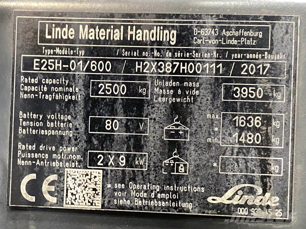 Linde E25H-01/600 Elektriske trucker