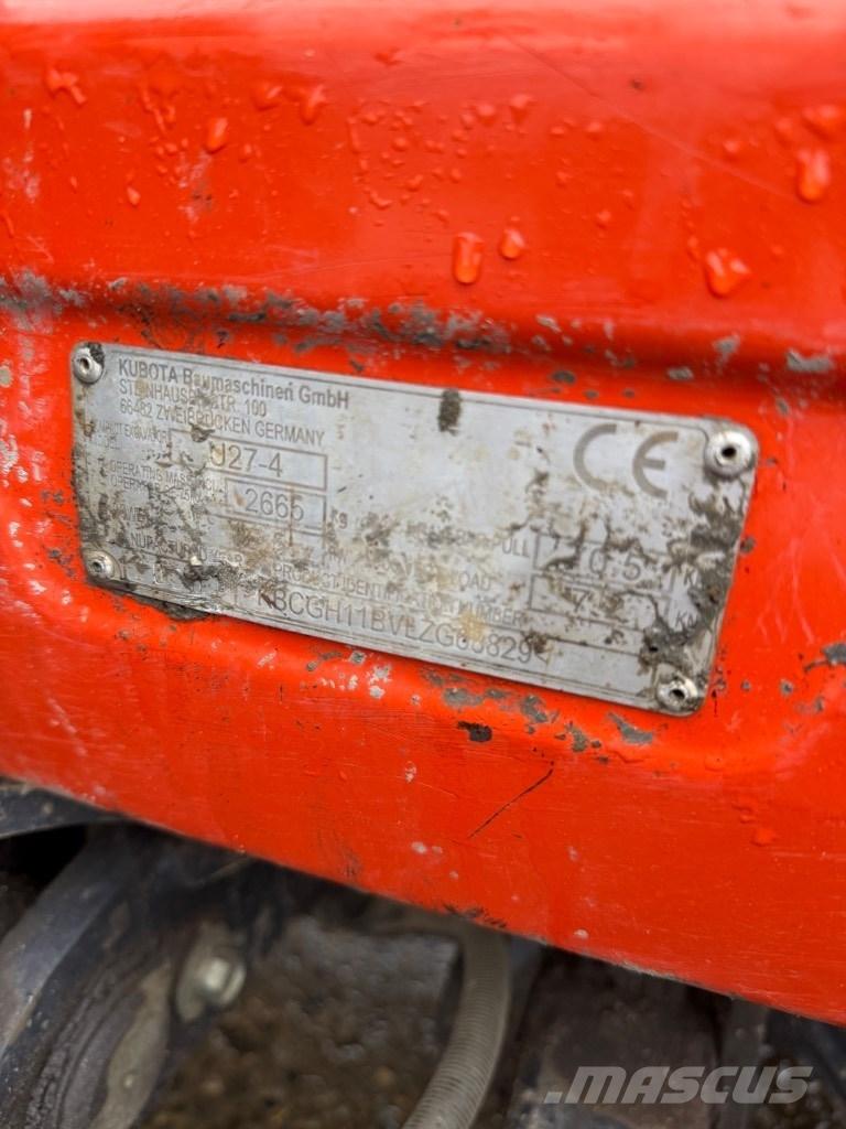 Kubota U 27-4 Minigravere <7t