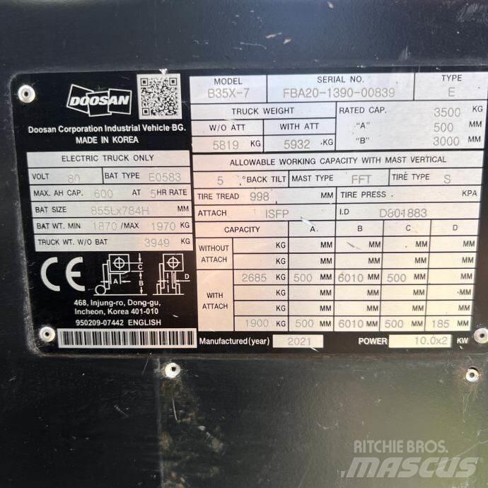 Doosan B35X-7 Gaffeltrucker - Annet