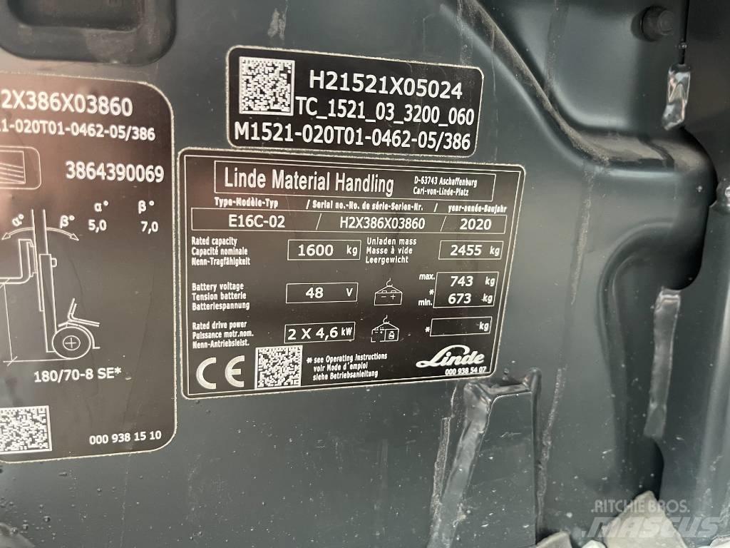 Linde E 16 C-02 Elektriske trucker