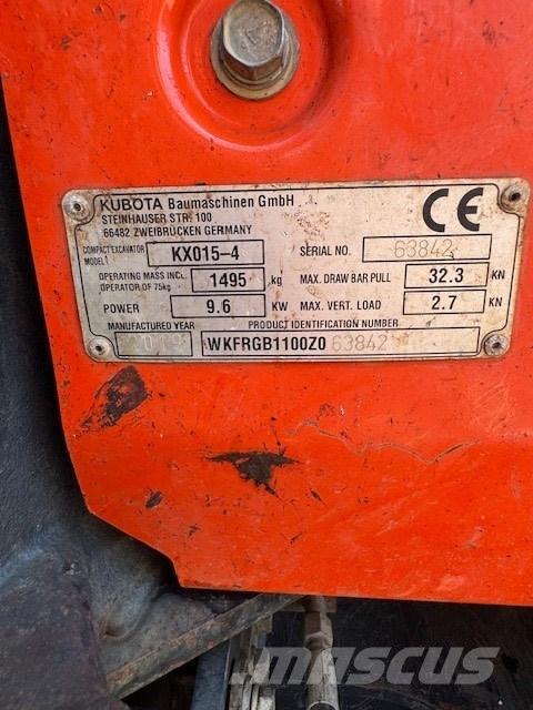 Kubota KX 015-4 Minigravere <7t