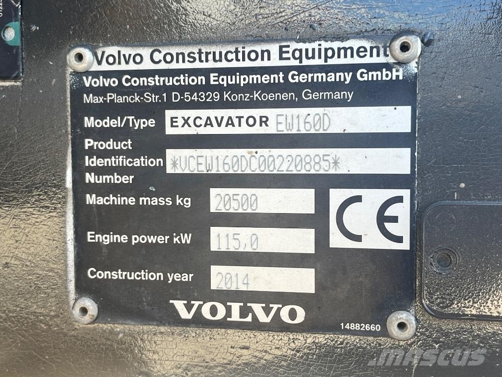 Volvo EW 160 D Hjulgravere