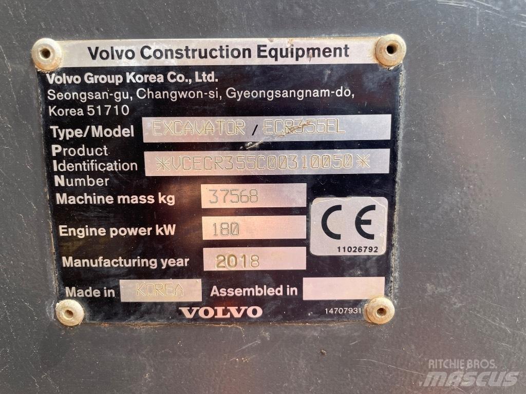 Volvo ECR 355 EL Beltegraver