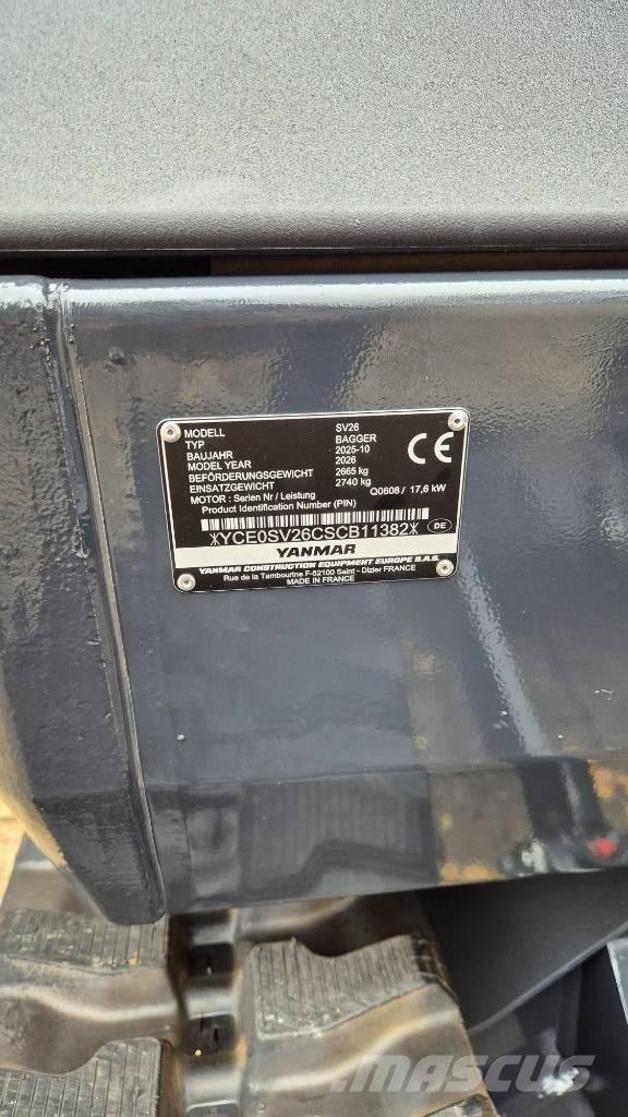Yanmar SV26 Advance Minigravere <7t