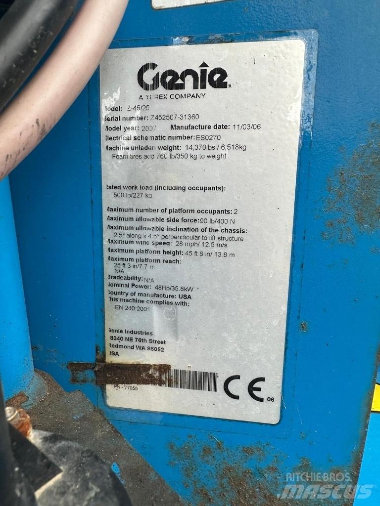 Genie Z 45/22 Leddede bomlifter