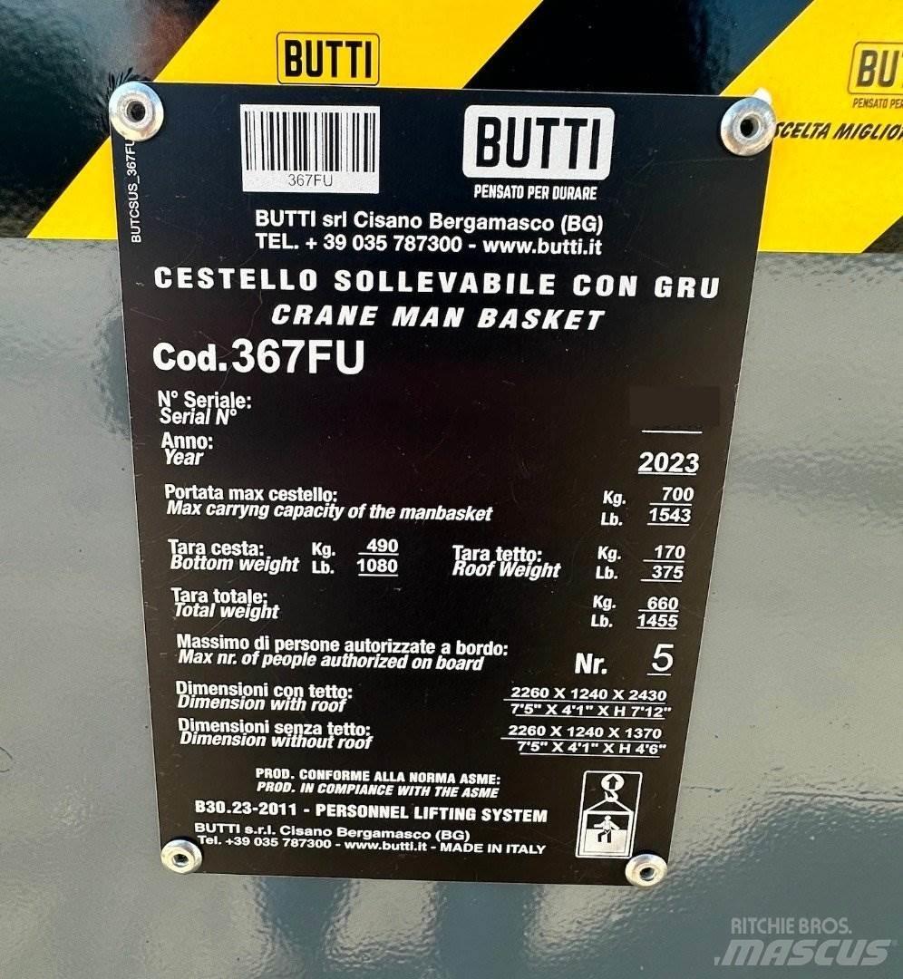 Butti 367FU Kran deler og utstyr