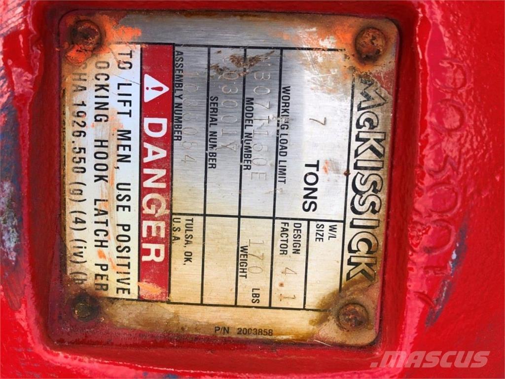  McKissick Kran deler og utstyr