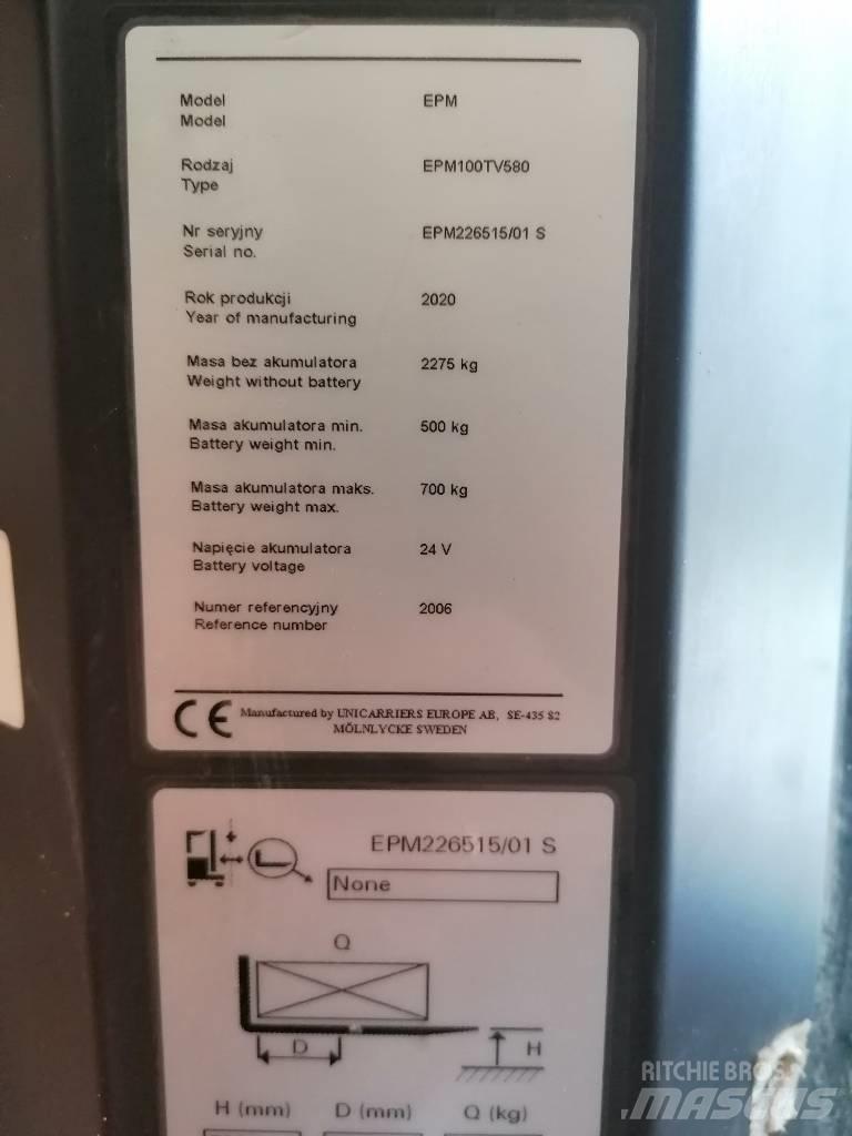 UniCarriers EPM100 Høytløftende plukketruck