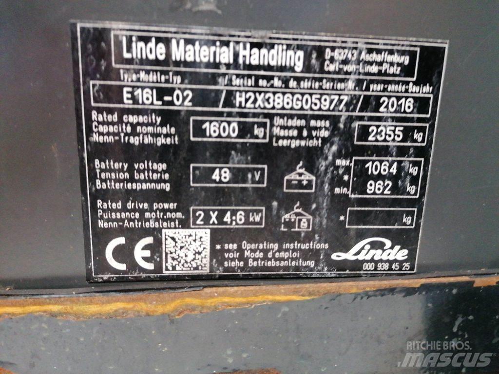 Linde E16L-02 Elektriske trucker