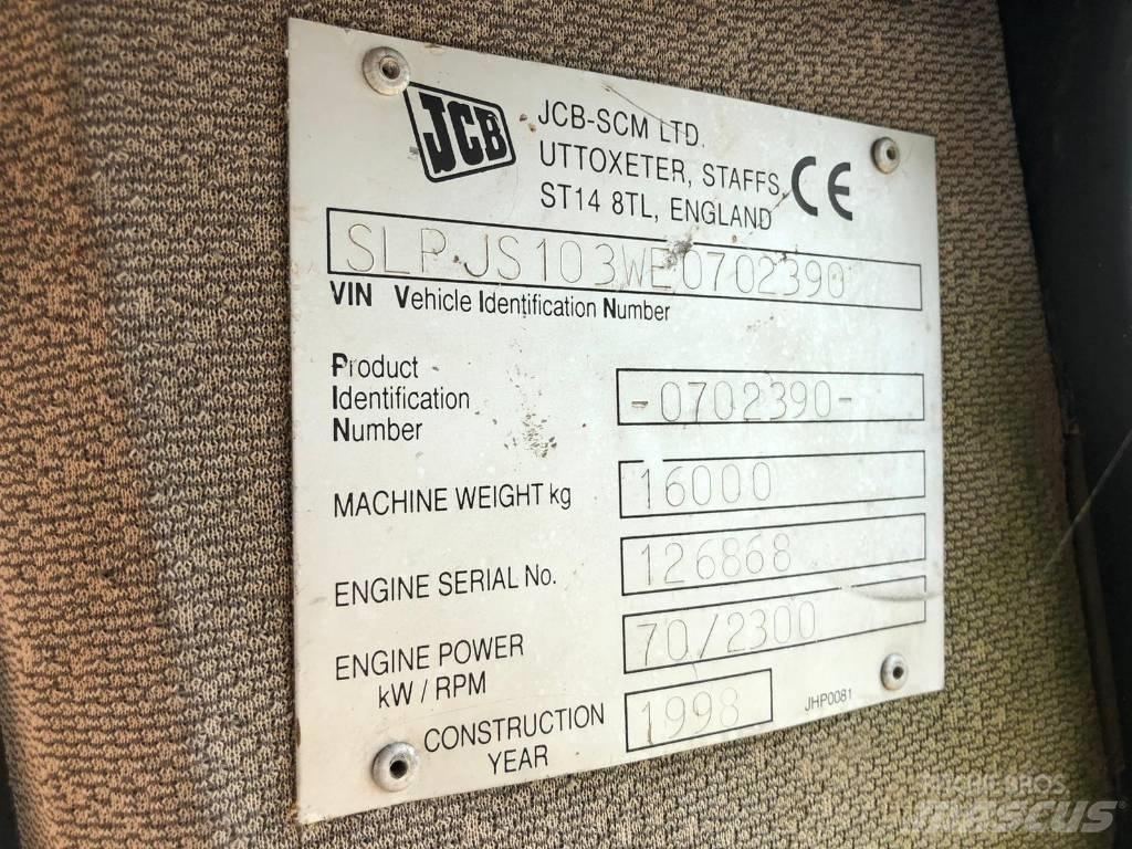 JCB JS 103 FOR PARTS Beltegraver
